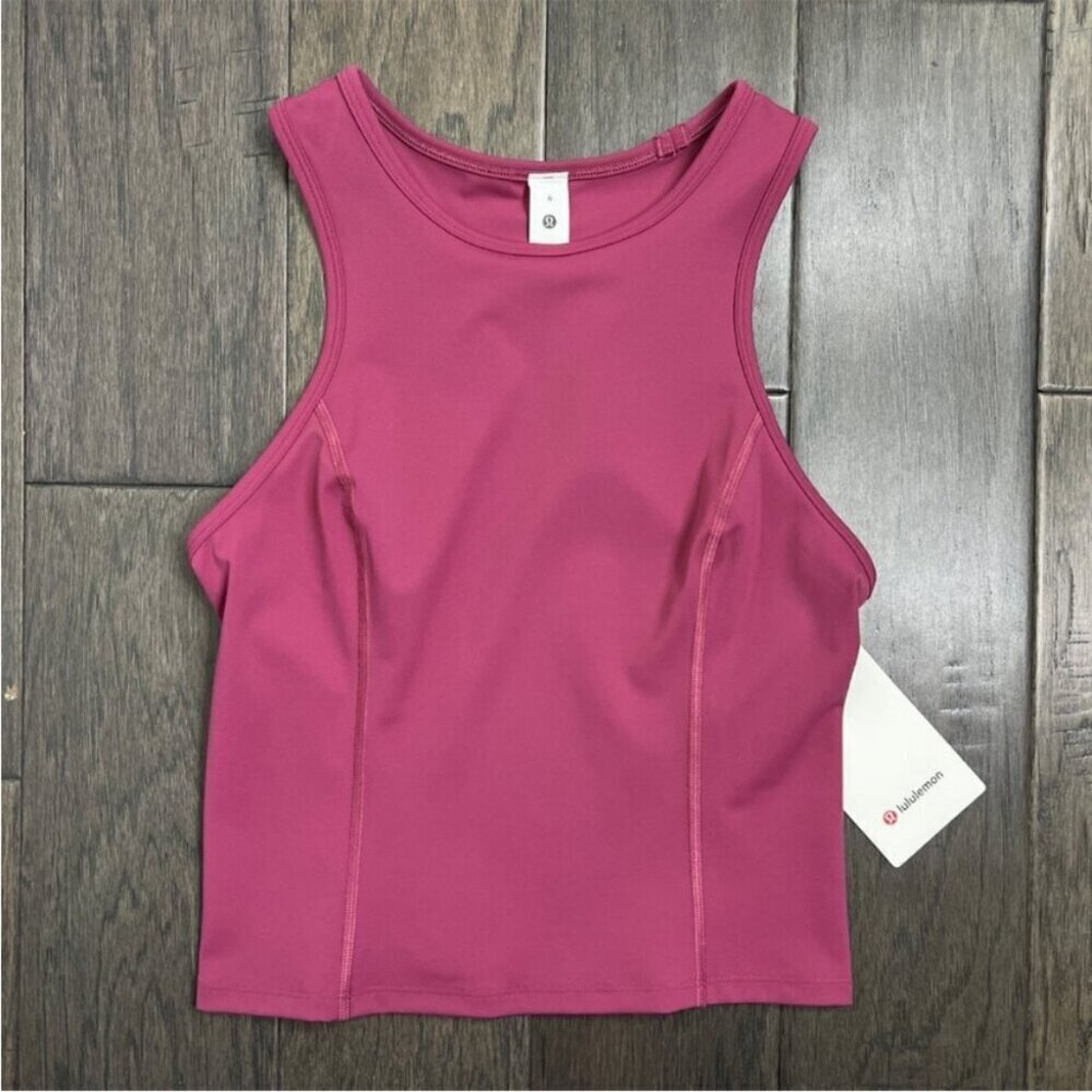 Lululemon Nulux Racerback Cropped Run Tank Top Washed Mauve NWT